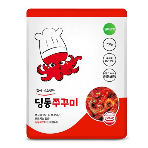 딩동 양념 쭈꾸미 볶음 덜매운맛 750g