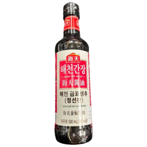 해천 금표생추간장 500ml 생추왕