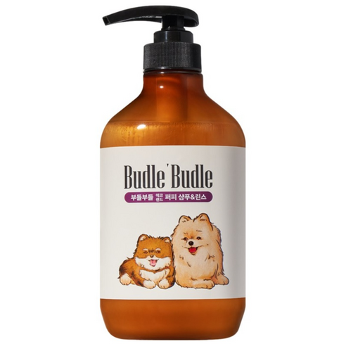 부들부들 에코랜드 퍼피 강아지 샴푸 앤 린스, 500ml, 1개입, 2개