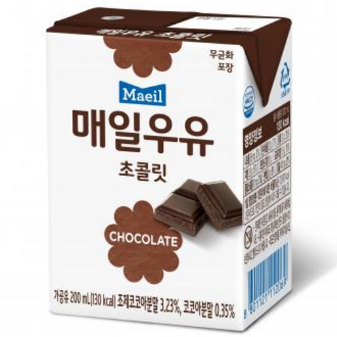매일유업 초콜릿 우유, 200ml, 1개