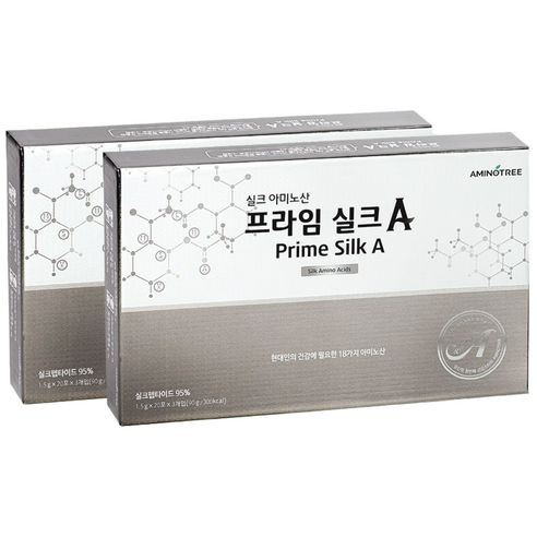 빠른 흡수 보장하는 고함량 실크단백질 95%, 먹는 링거 프라임실크A+ (칼슘, 마그네슘 추가, 강화된 아연, 비타민), 2세트, 180g