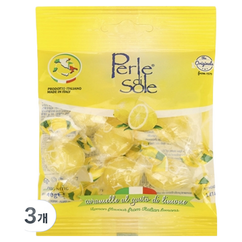 perledisole 페를레디솔레 포지타노사탕 레몬캔디, 40g, 3개