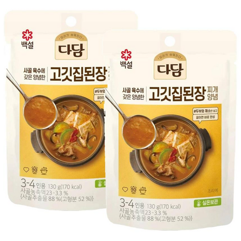 다담 고깃집 된장찌개 양념, 130g, 26개