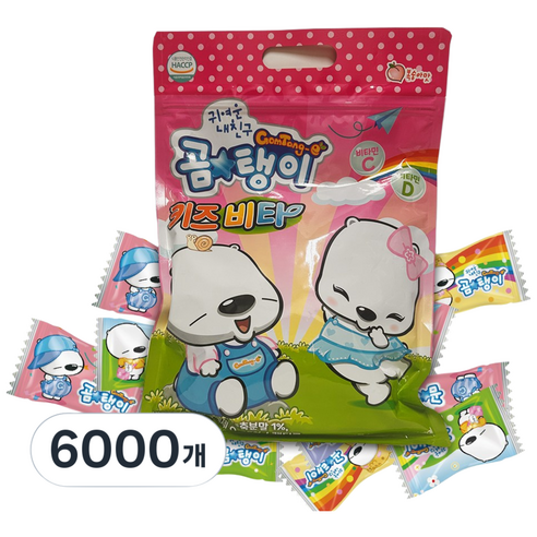 곰탱이 키즈비타 파우치형, 6000개, 1.1g