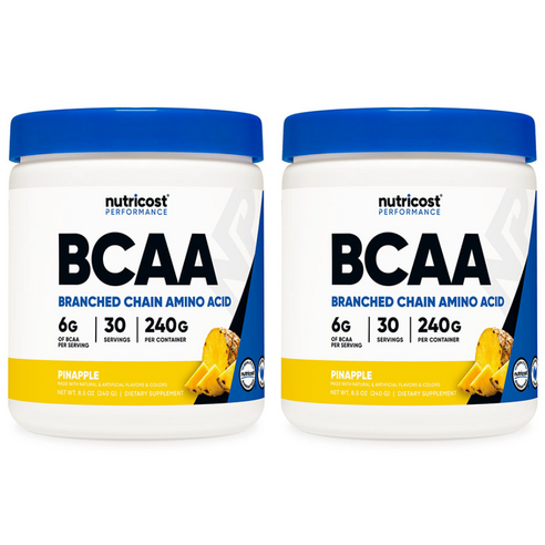 BCAA 파우더 30회분 파인애플맛, 2병, 246g, 2개
