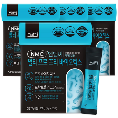내추럴박스 엔앰씨 멀티 프로 프리 바이오틱스 50p, 200개, 5g