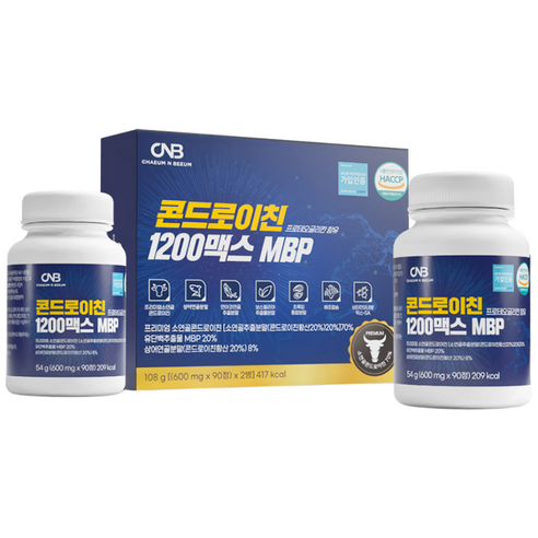 콘드로이친1200 맥스 MBP 프로테오글리칸 180정 소연골 상어연골, 1박스, 180정