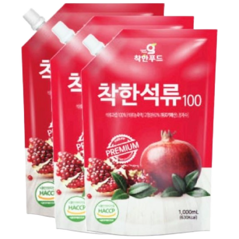 착한푸드 착한석류100 1L 석류즙, 1L, 3개