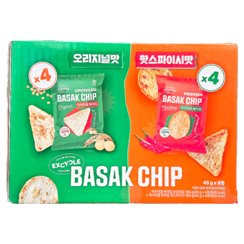 CJ제일제당 익사이클 바삭칩 믹스 ( 오리지널맛 + 핫스파이시맛)