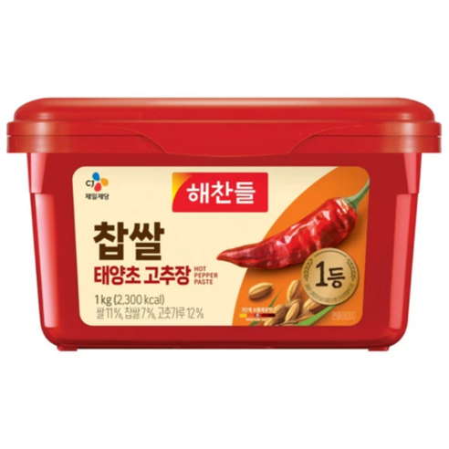 해찬들 찹쌀 태양초 고추장, 1kg, 10개