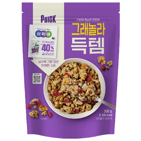 PBICK 그래놀라 득템, 300g, 4개