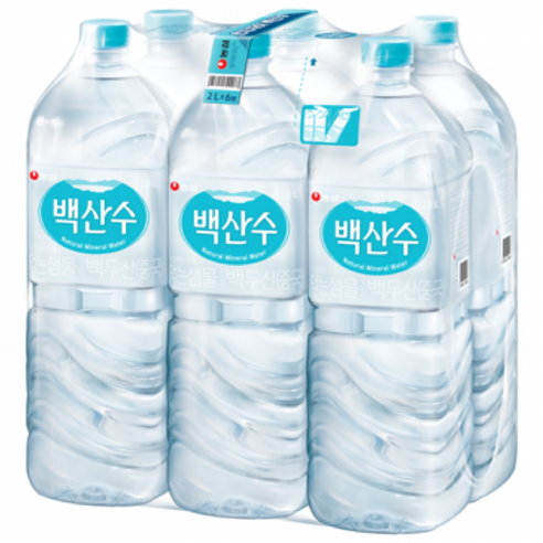 백산수 2리터, 2L, 6개