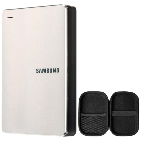 2025 신모델 삼성전자 외장하드 Y3 2TB HX-MK20Y3 + 파우치, 샴페인 골드