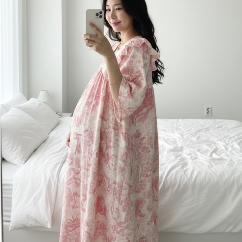 미야미 44 120 빅사이즈 만삭가능 임산부 롱원피스 임부복 추천 출산 선물 임신 임부