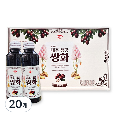 동화약품 부채표 대추 생강 쌍화, 20개, 120ml