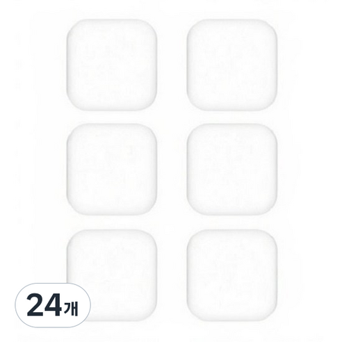 헬퍼샵 도어쿠션 문콕 방지패드, 24개, 네모 화이트