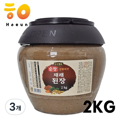 순창우리식품 순창 상황버섯 재래 된장, 3개, 2kg