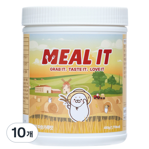 밀잇 식사대용 단백질 쉐이크 미숫가루맛, 450g, 10개