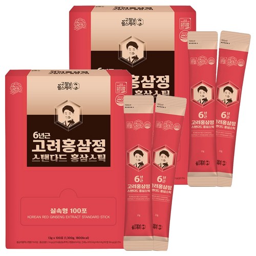 고철남헬스케어 6년근 고려홍삼정 스탠다드 홍삼스틱, 100회분, 2개