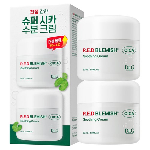 닥터지 레드 블레미쉬 시카 수딩 크림, 50ml, 2개