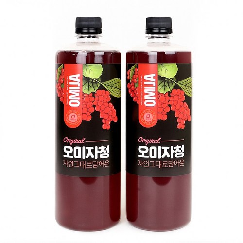 자연닮음 문경 정백당 오미자청 원액 엑기스 2L, 2개, 1L