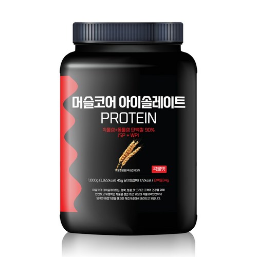 락토프리 당제로 프로틴컴퍼니 머슬코어 아이솔레이트 프로틴 곡물맛, 1개, 1kg