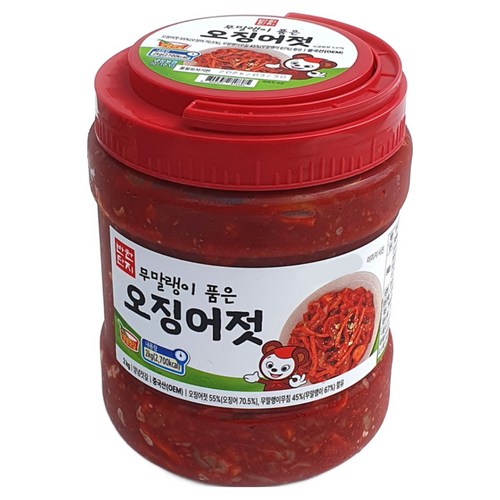 반찬단지 무말랭이 오징어젓 오말랭이 무침 품은 오징어젓갈, 2kg, 1개