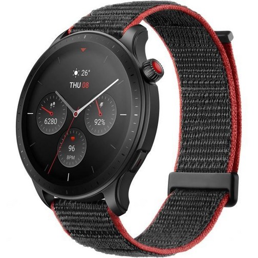 아마즈핏 GTR 4 스마트워치 남성용 안드로이드 아이폰 호환 GPS 내장 Alexa 블루투스 통화 150개 이상 스포츠 모드 14일 배터리 수명 심박수 혈중 산소 모니터 1.4