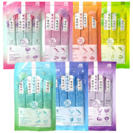 마이베프 별자리스틱 짜먹는 간식 60g 7종콤보총7개