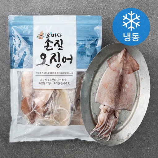 오바다 국내산 손질오징어 냉동, 700g56미, 1개