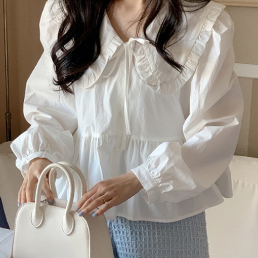 피어니스트 프릴 빅카라 블라우스