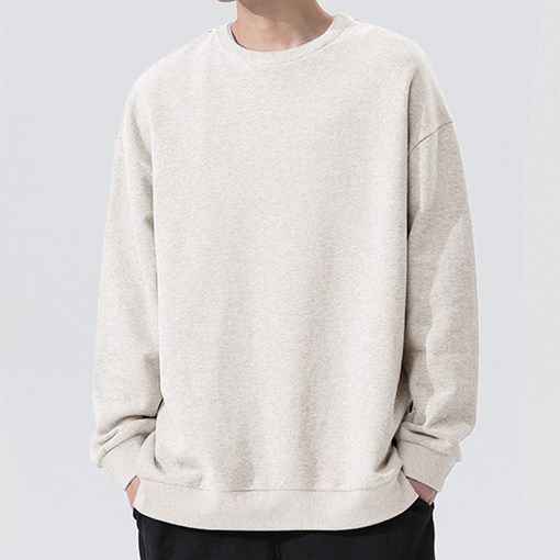 엠씨티 프리미엄 오버핏 DY 3단쭈리 무지 맨투맨