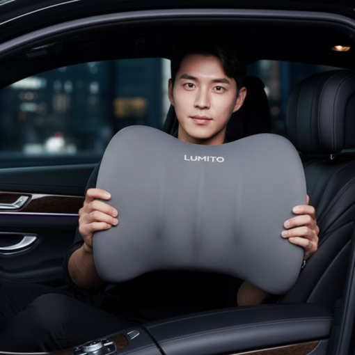 루미토 차량용 운전석 허리 등받이 쿠션 요추밀착 장시간운전