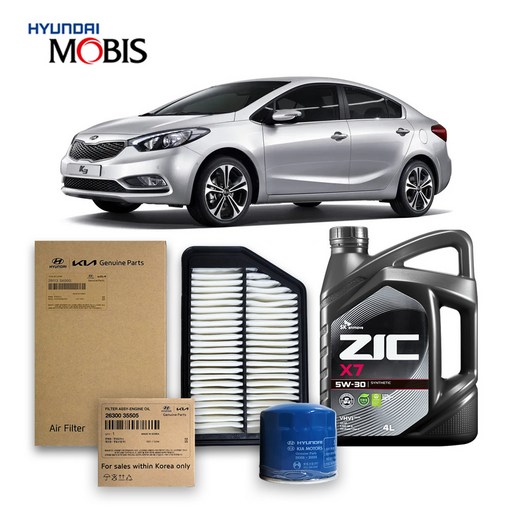 1세대 K3 YD 1216년식 1.6 가솔린 순정필터지크오일 5W30 3종