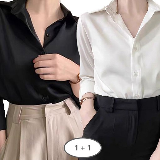 여성 셔츠 링클프리 정장 블라우스 남방 긴팔