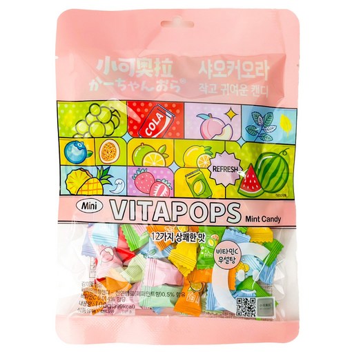 공식수입 정품 샤오커오라 캔디 베트남 사탕 간식 무설탕 알사탕 개별포장 비타민C