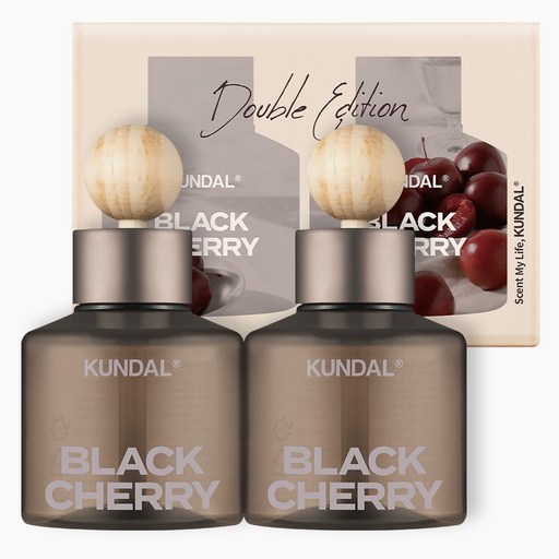 쿤달 퍼퓸 차량용 방향제 75ml 본품 2p + 우드볼 스틱 2p 세트