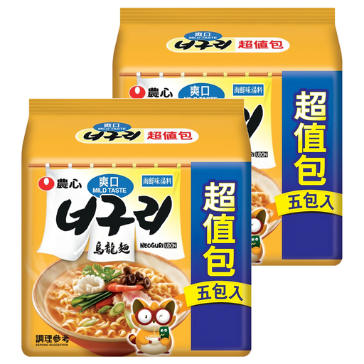 NONGSHIM 農心 爽口海鮮味烏龍麵, 600g, 2袋