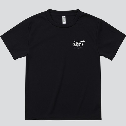 CR3MENT 男女通用 Essential 街頭風 Logo 乾爽涼感透氣圓領短袖涼感T恤, 黑色