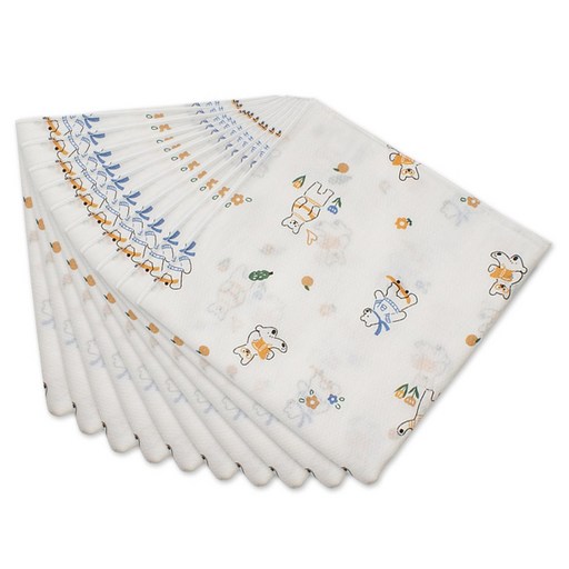 베이비베어 유아용 무형광 나염손수건 10p