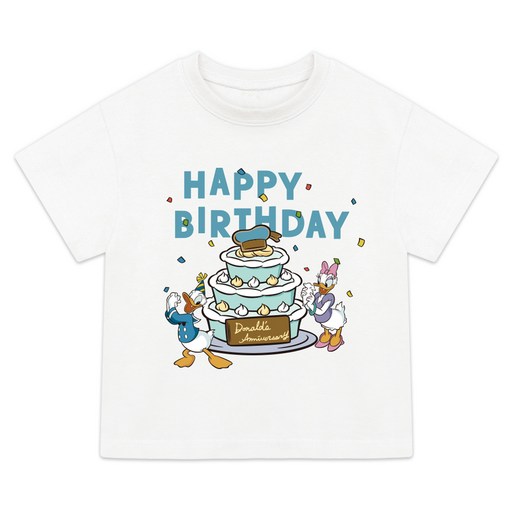 Little rabbit 兒童款 Family D 生日快樂短袖T恤