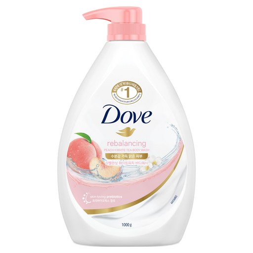 도브 리밸런싱 바디워시 화이트피치로 피부를 부드럽고 촉촉하게 관리하세요