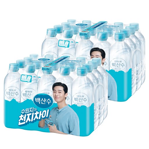 백산수 무라벨 생수 500ml 40개