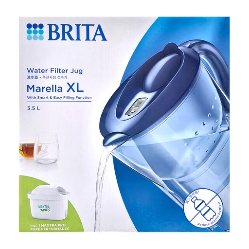 BRITA Mxpro MARELLA濾水壺 3.5L, 藍色, 1個