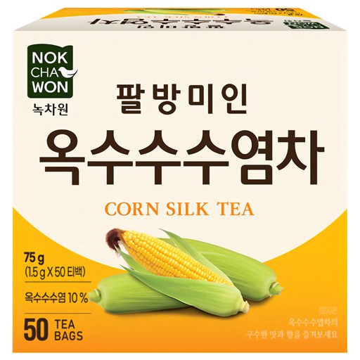 NOKCHAWON 綠茶園 玉米鬚茶, 1.5g, 50包, 1盒