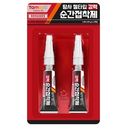 탐사 젤타입 강력 순간접착제 2p, 1개