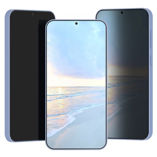 로랜텍 부착가이드 강화유리 사생활 프라이버시 휴대폰 액정보호필름 2p 세트, 1세트