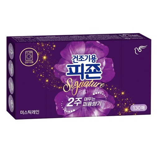 피죤 건조기용 시그니처 시트 섬유유연제 미스틱레인 본품