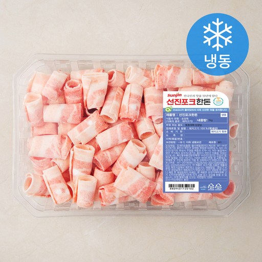 선진포크 한돈 대패 삼겹살 냉동, 1kg, 1개