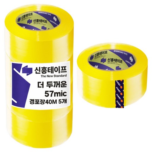 신흥테이프 박스테이프 경포장 57mic 투명 40m